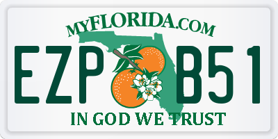 FL license plate EZPB51