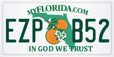 FL license plate EZPB52