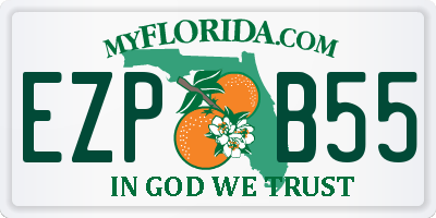 FL license plate EZPB55