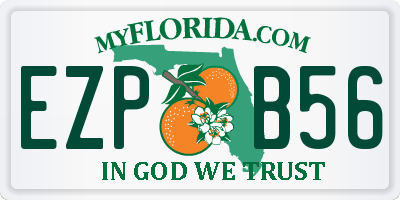 FL license plate EZPB56