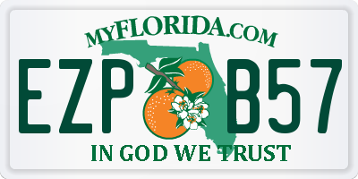 FL license plate EZPB57