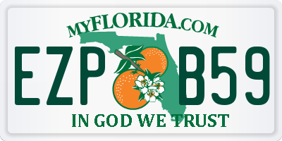 FL license plate EZPB59