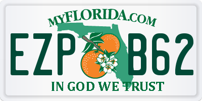 FL license plate EZPB62