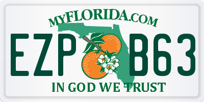 FL license plate EZPB63