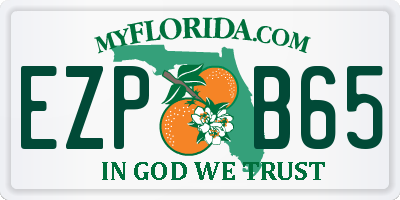 FL license plate EZPB65