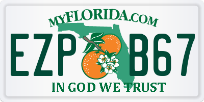 FL license plate EZPB67