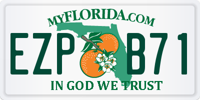 FL license plate EZPB71