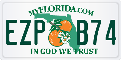 FL license plate EZPB74