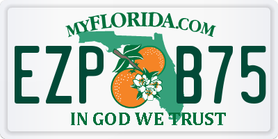 FL license plate EZPB75