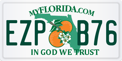 FL license plate EZPB76