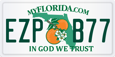 FL license plate EZPB77