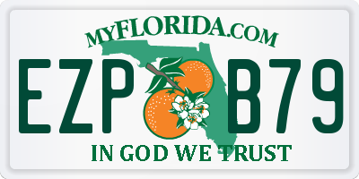 FL license plate EZPB79