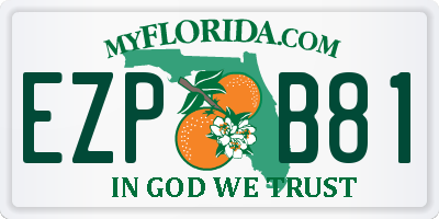 FL license plate EZPB81