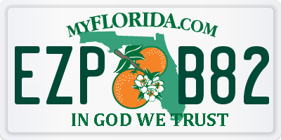 FL license plate EZPB82