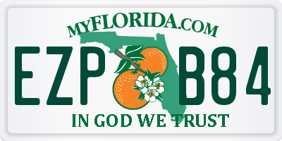 FL license plate EZPB84