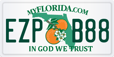 FL license plate EZPB88