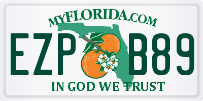 FL license plate EZPB89