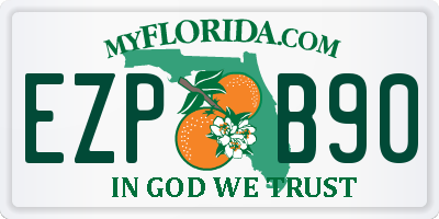 FL license plate EZPB90