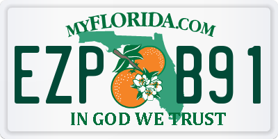 FL license plate EZPB91