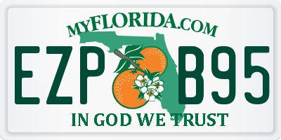 FL license plate EZPB95