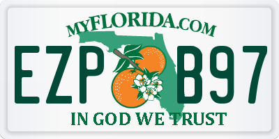 FL license plate EZPB97