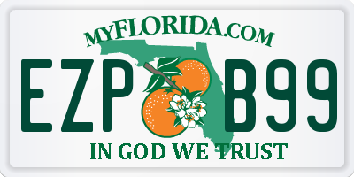 FL license plate EZPB99