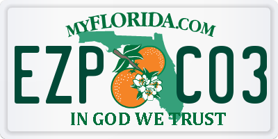 FL license plate EZPC03