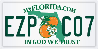 FL license plate EZPC07