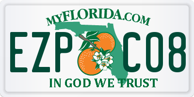 FL license plate EZPC08