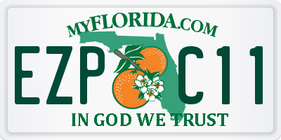 FL license plate EZPC11