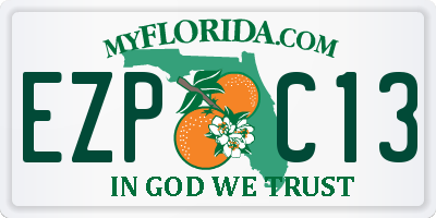 FL license plate EZPC13