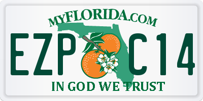 FL license plate EZPC14