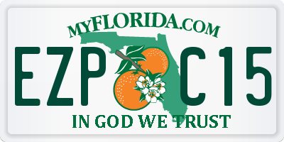 FL license plate EZPC15