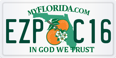 FL license plate EZPC16