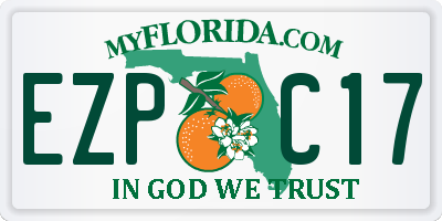 FL license plate EZPC17