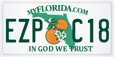 FL license plate EZPC18