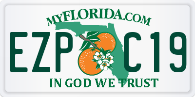 FL license plate EZPC19