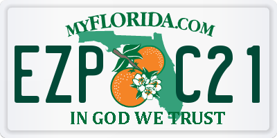 FL license plate EZPC21