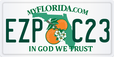 FL license plate EZPC23