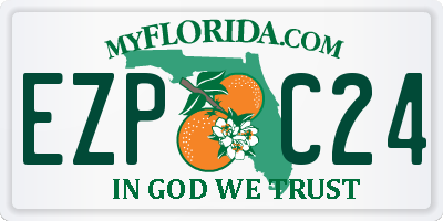 FL license plate EZPC24