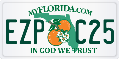 FL license plate EZPC25