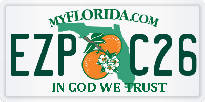 FL license plate EZPC26