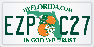 FL license plate EZPC27