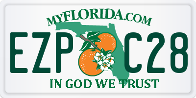 FL license plate EZPC28