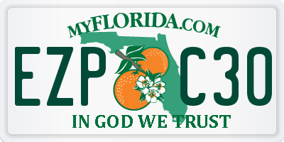 FL license plate EZPC30