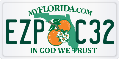 FL license plate EZPC32