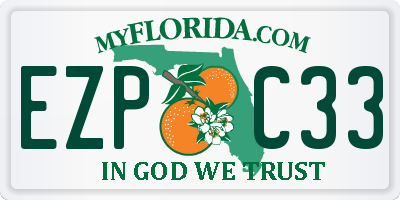 FL license plate EZPC33