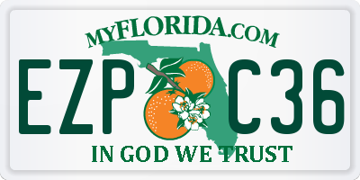 FL license plate EZPC36