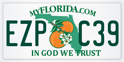 FL license plate EZPC39