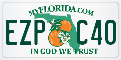 FL license plate EZPC40